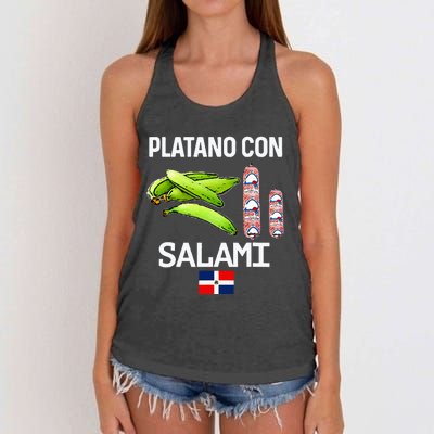 Dominicana Flag Rd Dominican Republic Food Mangu Plantain Women's Knotted Racerback Tank