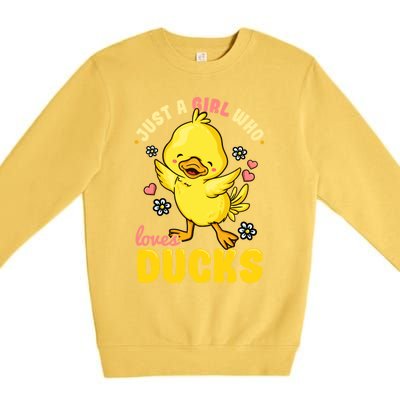 Ducks Funny Rubber Duck Gift Premium Crewneck Sweatshirt