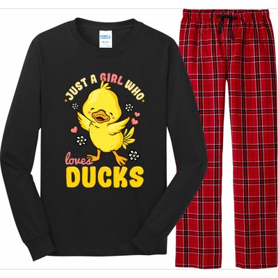 Ducks Funny Rubber Duck Gift Long Sleeve Pajama Set