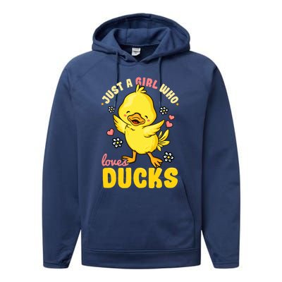 Ducks Funny Rubber Duck Gift Performance Fleece Hoodie