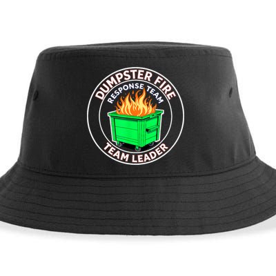 Dumpster Fire Response Team Leader Sustainable Bucket Hat