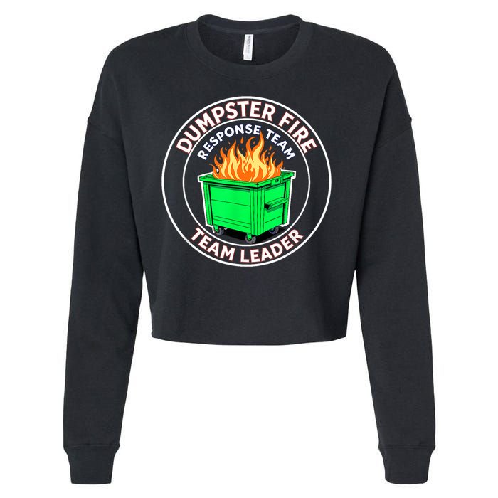 Dumpster Fire Response Team Leader Cropped Pullover Crew