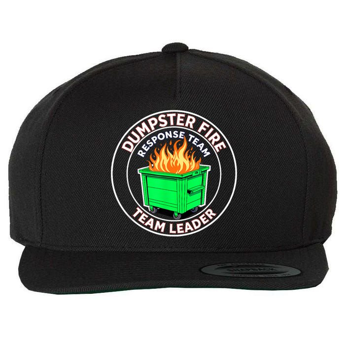 Dumpster Fire Response Team Leader Wool Snapback Cap