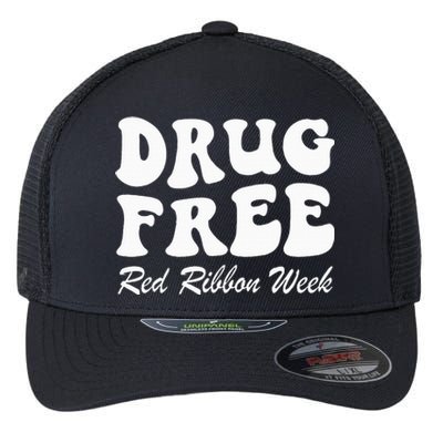 Drug Free Red Ribbon Week Awareness Say No To Drugs Wear Red Flexfit Unipanel Trucker Cap