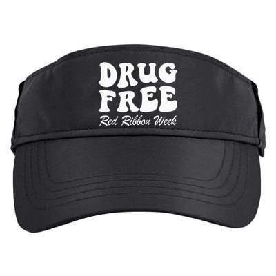 Drug Free Red Ribbon Week Awareness Say No To Drugs Wear Red Adult Drive Performance Visor