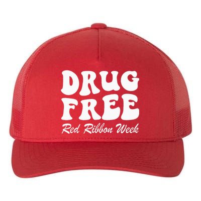 Drug Free Red Ribbon Week Awareness Say No To Drugs Wear Red Yupoong Adult 5-Panel Trucker Hat