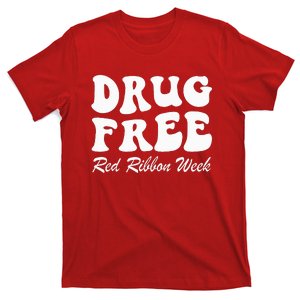 Drug Free Red Ribbon Week Awareness Say No To Drugs Wear Red T-Shirt