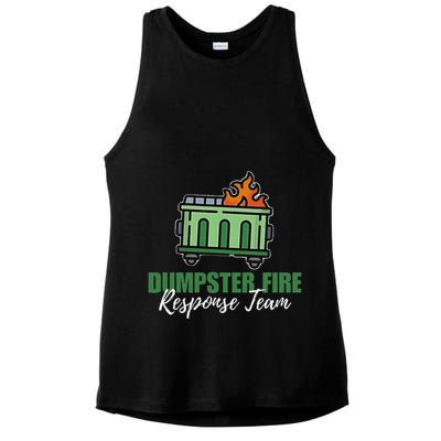 Dumpster Fire Response Team Funny Dumpster Fire Meme Ladies PosiCharge Tri-Blend Wicking Tank