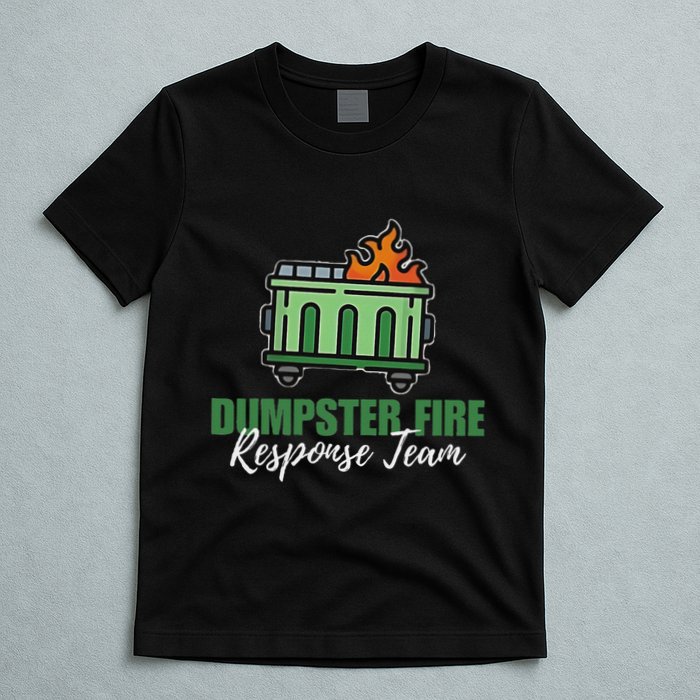 Dumpster Fire Response Team Funny Dumpster Fire Meme T-Shirt