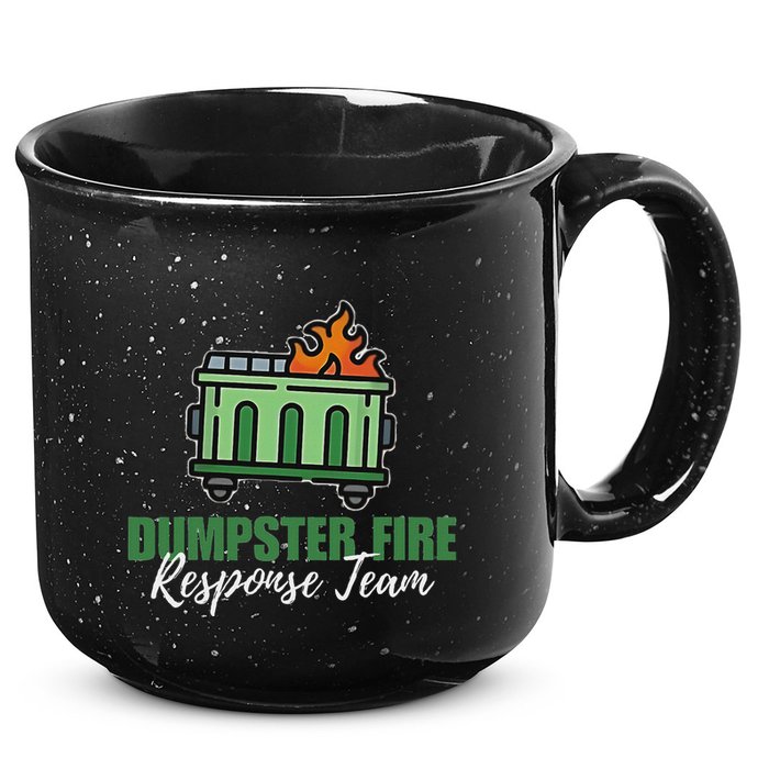 Dumpster Fire Response Team Funny Dumpster Fire Meme 15oz Campfire Ceramic Mug
