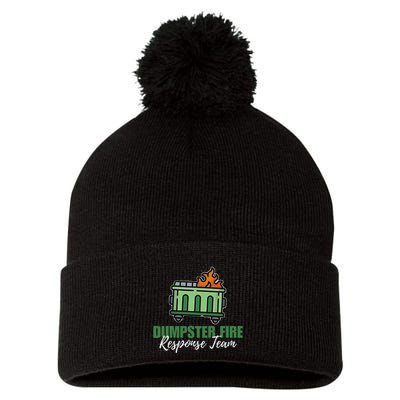 Dumpster Fire Response Team Funny Dumpster Fire Meme Pom Pom 12in Knit Beanie