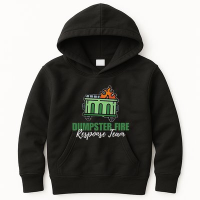 Dumpster Fire Response Team Funny Dumpster Fire Meme Kids Hoodie