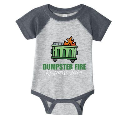 Dumpster Fire Response Team Funny Dumpster Fire Meme Infant Baby Jersey Bodysuit