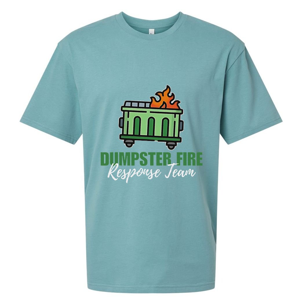 Dumpster Fire Response Team Funny Dumpster Fire Meme Sueded Cloud Jersey T-Shirt