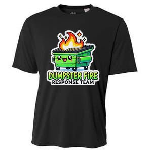 Dumpster Fire Response Team Funny Meme Cooling Performance Crew T-Shirt