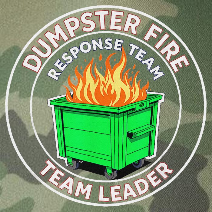 Dumpster Fire Response Team Leader  Legacy Tie Dye Trucker Hat