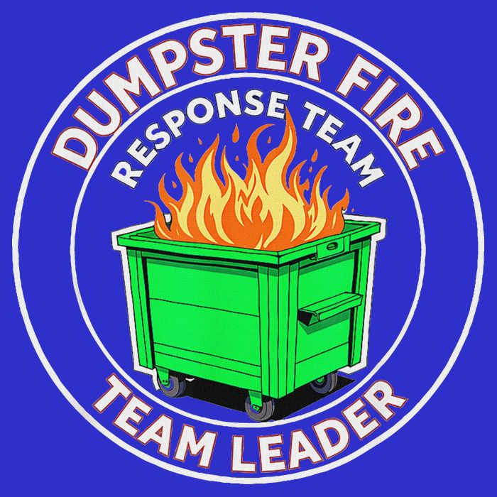Dumpster Fire Response Team Leader  Pom Pom 12in Knit Beanie