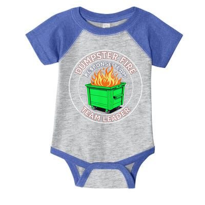 Dumpster Fire Response Team Leader  Infant Baby Jersey Bodysuit