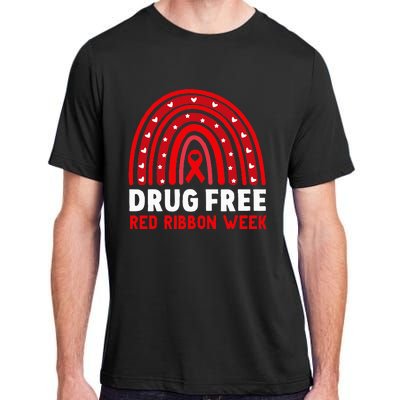 Drug Free Red Ribbon Week Awareness No To Drugs Red Rainbow Adult ChromaSoft Performance T-Shirt