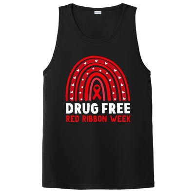 Drug Free Red Ribbon Week Awareness No To Drugs Red Rainbow PosiCharge Competitor Tank