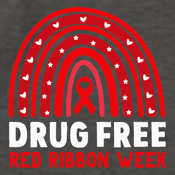 Drug Free Red Ribbon Week Awareness No To Drugs Red Rainbow Vector Backpack