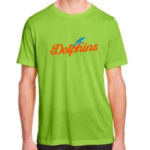 Dolphins Football Retro Gift For Miami Sport Fan Adult ChromaSoft Performance T-Shirt