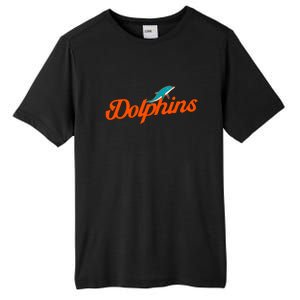 Dolphins Football Retro Gift For Miami Sport Fan Tall Fusion ChromaSoft Performance T-Shirt