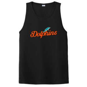 Dolphins Football Retro Gift For Miami Sport Fan PosiCharge Competitor Tank