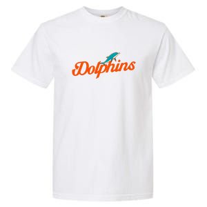 Dolphins Football Retro Gift For Miami Sport Fan Garment-Dyed Heavyweight T-Shirt