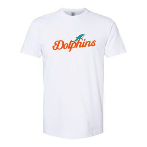 Dolphins Football Retro Gift For Miami Sport Fan Softstyle CVC T-Shirt