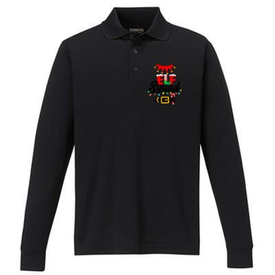 Dino Fa Ra Ra Rawr Dinosaur Monster Truck Christmas Xmas Gift Performance Long Sleeve Polo