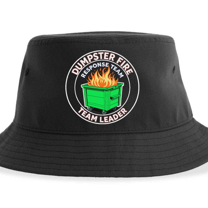 Dumpster Fire Response Team Leader Funny Work Humor Sustainable Bucket Hat