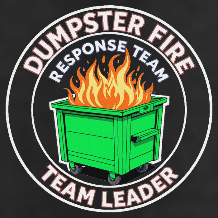 Dumpster Fire Response Team Leader Funny Work Humor Beanie