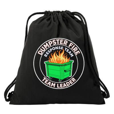 Dumpster Fire Response Team Leader Funny Work Humor Drawstring Bag
