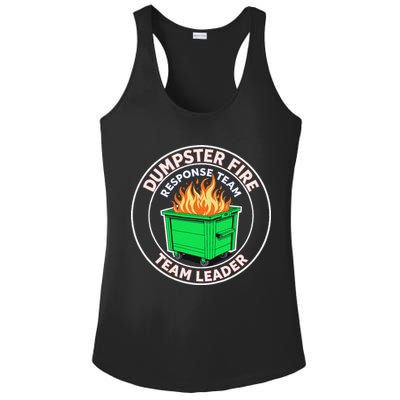 Dumpster Fire Response Team Leader Funny Work Humor Ladies PosiCharge Competitor Racerback Tank