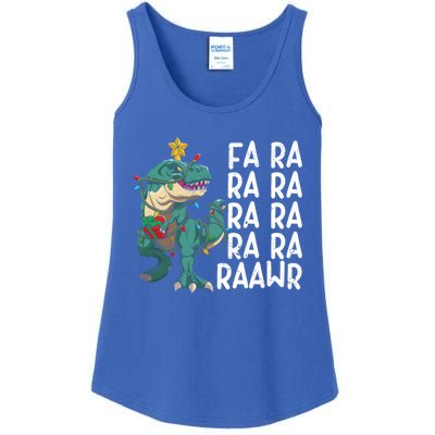 Dinosaur Fa Ra Ra Ra Rawr Trex Funny Christmas Pajamas Xmas Gift Ladies Essential Tank