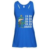 Dinosaur Fa Ra Ra Ra Rawr Trex Funny Christmas Pajamas Xmas Gift Ladies Essential Flowy Tank