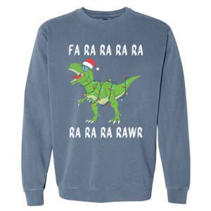 Dinosaur Fa Ra Ra Ra Rawr Trex Funny Christmas Xmas Gift Garment-Dyed Sweatshirt