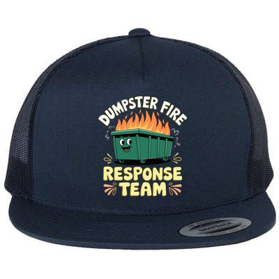 Dumpster Fire Response Team Flat Bill Trucker Hat