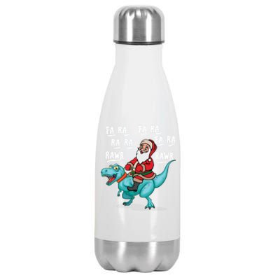 Dinosaur Fa Ra Ra Ra Rawr Tcool Giftrex Funny Christmas Xmas Santa Meaningful Gi Stainless Steel Insulated Water Bottle