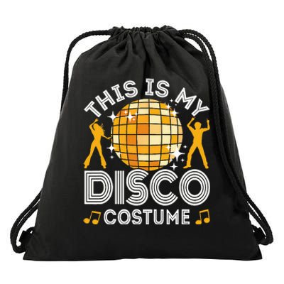 Disco Fever: Retro Party Costume for Halloween Drawstring Bag