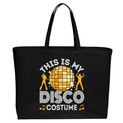 Disco Fever: Retro Party Costume for Halloween Cotton Canvas Jumbo Tote