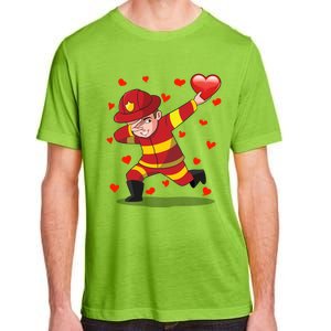 Dabbing Fire Red Heart Love Valentine's Day Lovers Gift Adult ChromaSoft Performance T-Shirt