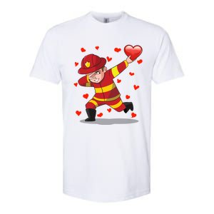 Dabbing Fire Red Heart Love Valentine's Day Lovers Gift Softstyle CVC T-Shirt