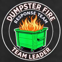 Dumpster Fire Response Team Leader 7 Panel Mesh Trucker Snapback Hat