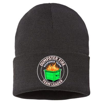 Dumpster Fire Response Team Leader Sustainable Knit Beanie