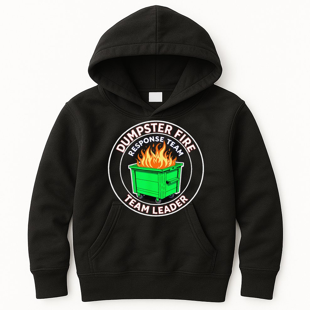Dumpster Fire Response Team Leader Kids Hoodie