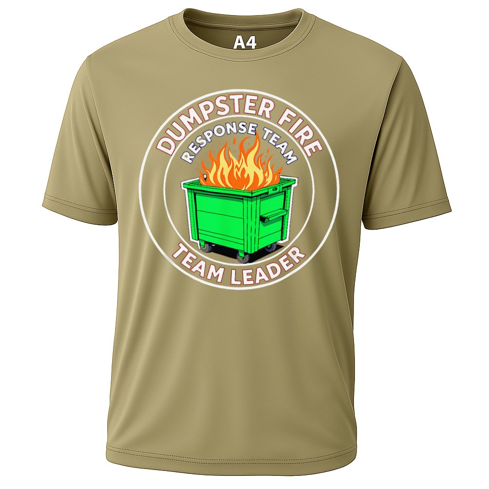 Dumpster Fire Response Team Leader Cooling Performance Crew T-Shirt