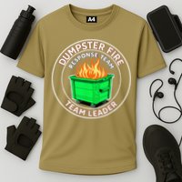 Dumpster Fire Response Team Leader Cooling Performance Crew T-Shirt