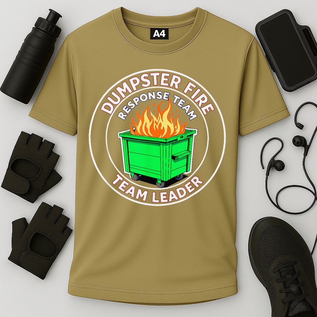Dumpster Fire Response Team Leader Cooling Performance Crew T-Shirt